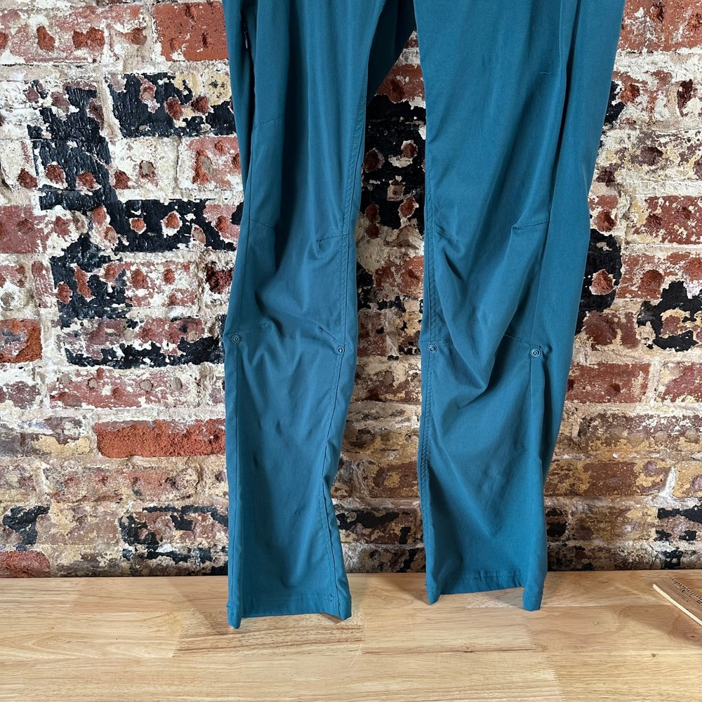 Prana Pants Womens 2 Green Stretch Mid Rise Hiking Camping Trail - Picture 3 of 16